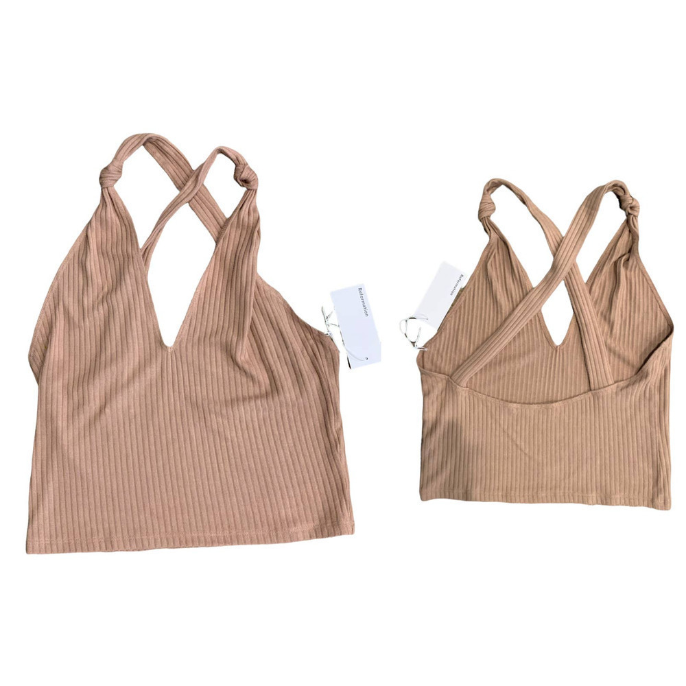 REFORMATION Ravel Rib Tank In Clay (XL) NWT